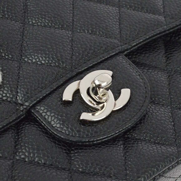 CHANEL Black Caviar Medium Classic Double Flap Shoulder Bag KK31429 - Picture 3 of 10